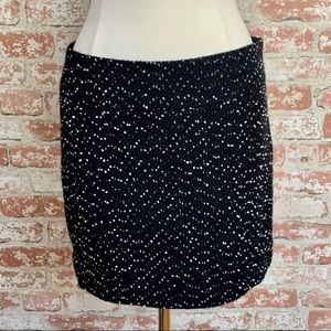 The Limited Black Wool Skirt Size 12 Flecked Business Casual